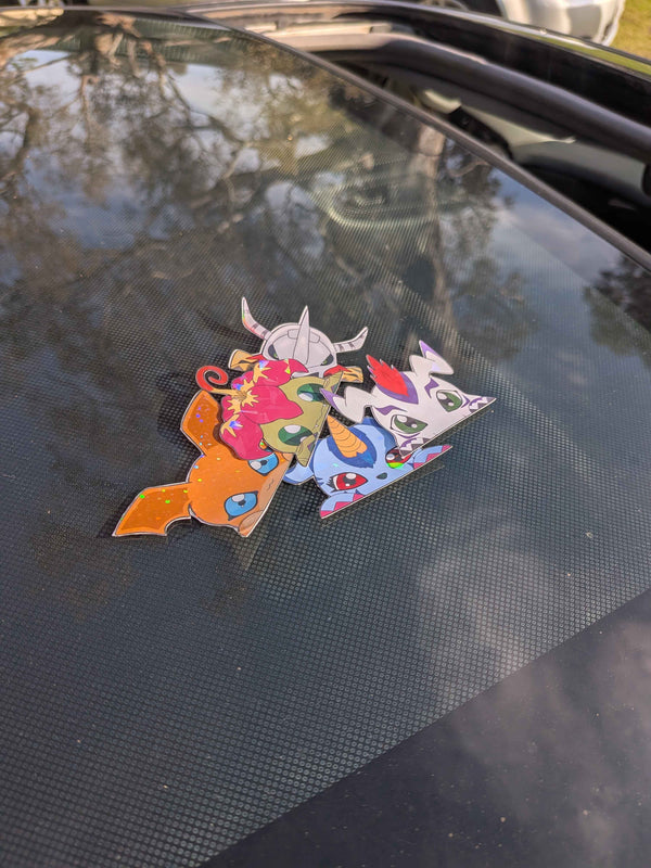 Mini Digimon Peeker Stickers!